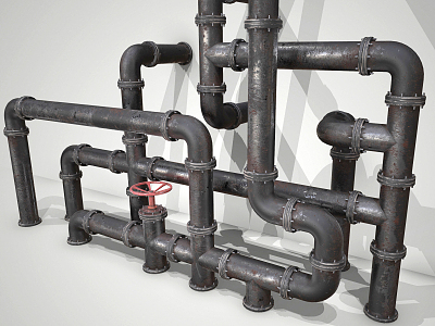 Industrial LOFT water pipe model