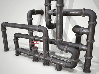 Industrial LOFT water pipe 3d model