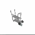Sturdy Metal Equipment Cart With Multi Tier Shelves And Rolling Wheels