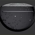 Modern Circular Bluetooth Speaker With Blue LED Lights Mesh Surface And Bottom Control Buttons