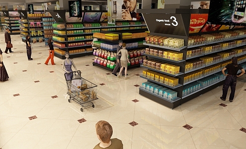 Commercial Supermarket 3d model