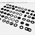 Hard surface mechanical parts combination of mechanical parts 3d model