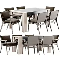 Modern Wooden Dining Chair With Dark Cushioned Seat And Armrest Design