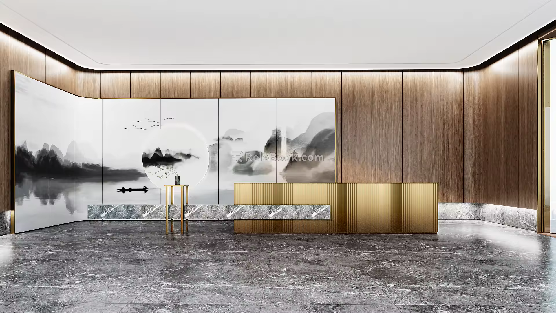 New Chinese Front Desk 3d model