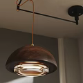 Modern Wooden Pendant Lights With Umbrella Shaped Design And Warm Light Accents