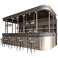 Modern Bar Bar Bar 3d model