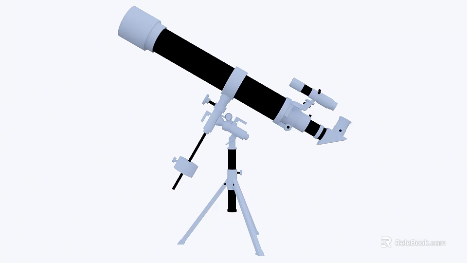 Inflatable Telescope Model With White Black Design And Tripod Stand For Outdoor Use 3d model 
