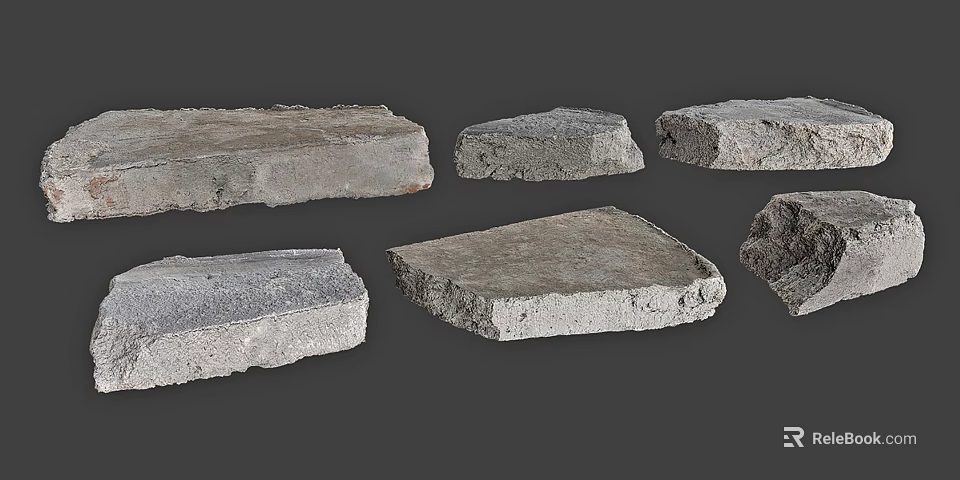 Different Natural Stone And Wood Materials Showing Unique Textures And Patterns 3d model 