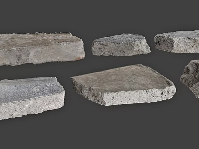 Different Natural Stone And Wood Materials Showing Unique Textures And Patterns 3d model