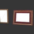 Two Different Styles of Wooden Picture Frames Displayed on White Background with Reflection