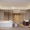 Luxurious SPA Sauna Room With Massage Bed Wooden Partitions And Relaxation Seating