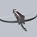 Tactical Crossbow Featuring Metal Frame Black Bowstring Red Accents And Mechanical Design