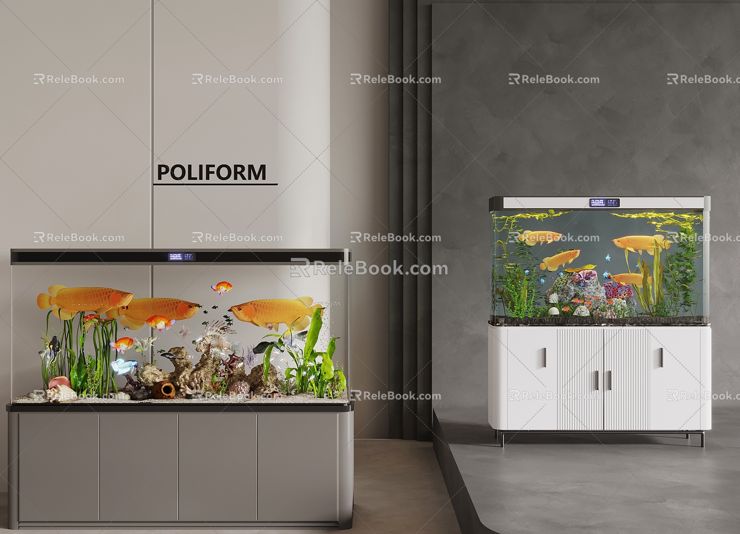 Fish tank aquarium 3d model