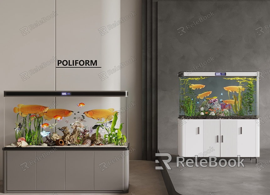 Fish tank aquarium model