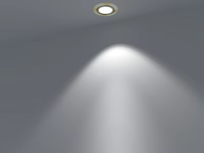 Downlight Spotlight Installed On Ceiling Illuminating Wall With Bright Light In Modern Interior 3d model