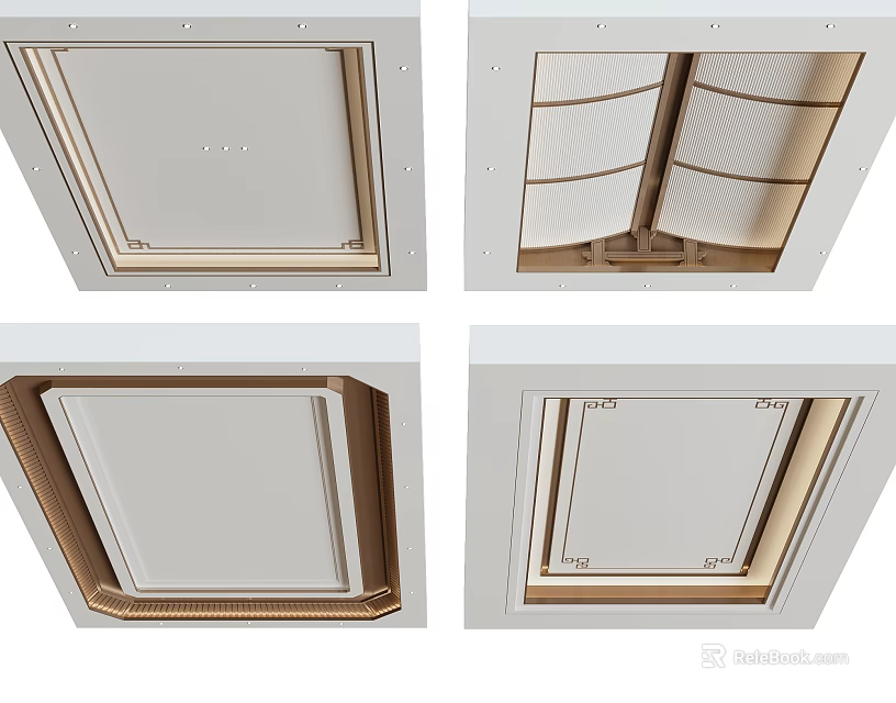 Variety Of Ceiling Design Styles For Interior Decoration 3d model