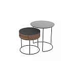 Modern Bedside Tables With Wooden Drawers Metal Frames And Glass Tops