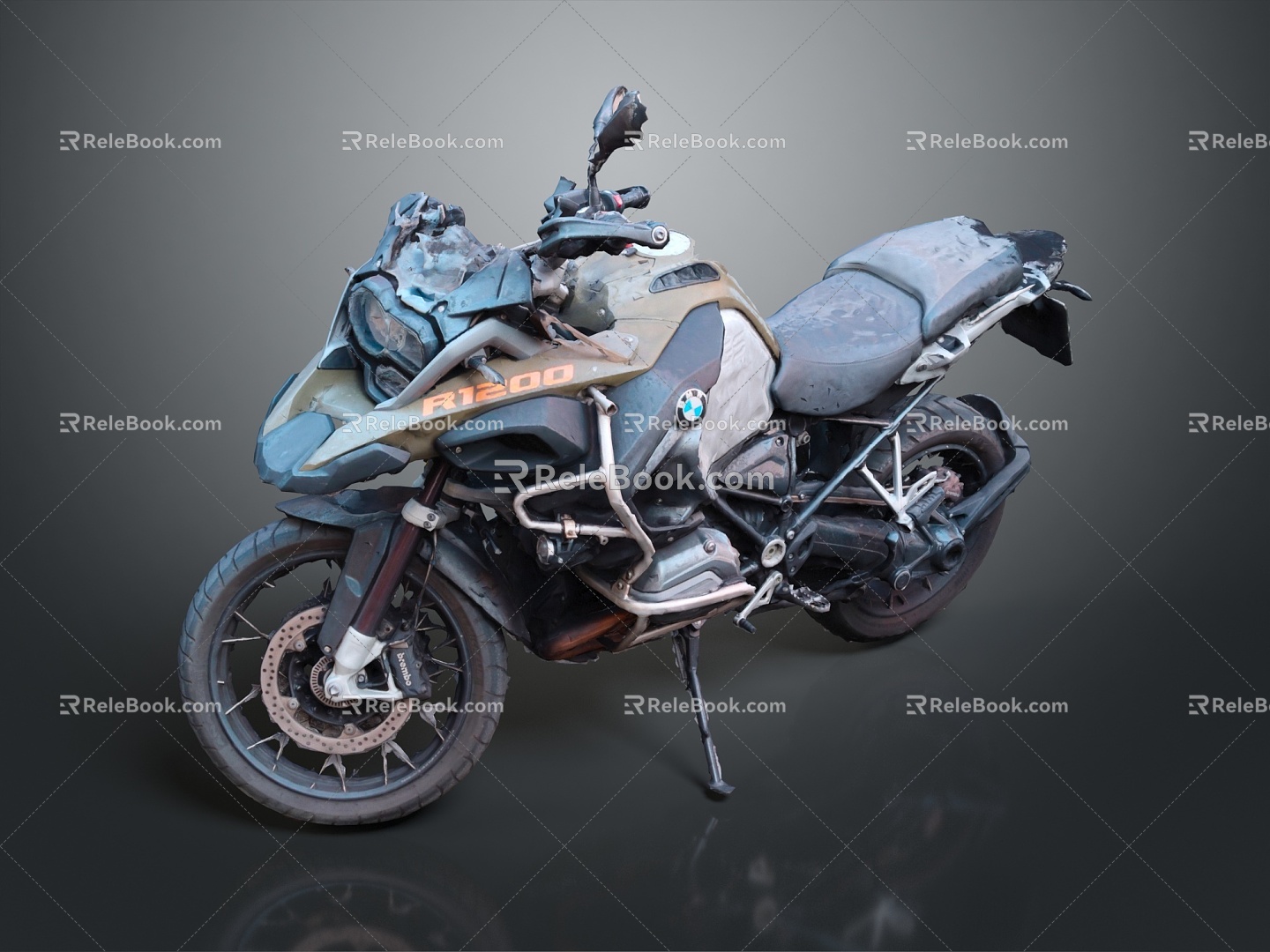 Modern motorcycle two-wheeled motorcycle off-road motorcycle road racing motorcycle 3d model