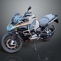 Modern motorcycle two-wheeled motorcycle off-road motorcycle road racing motorcycle 3d model