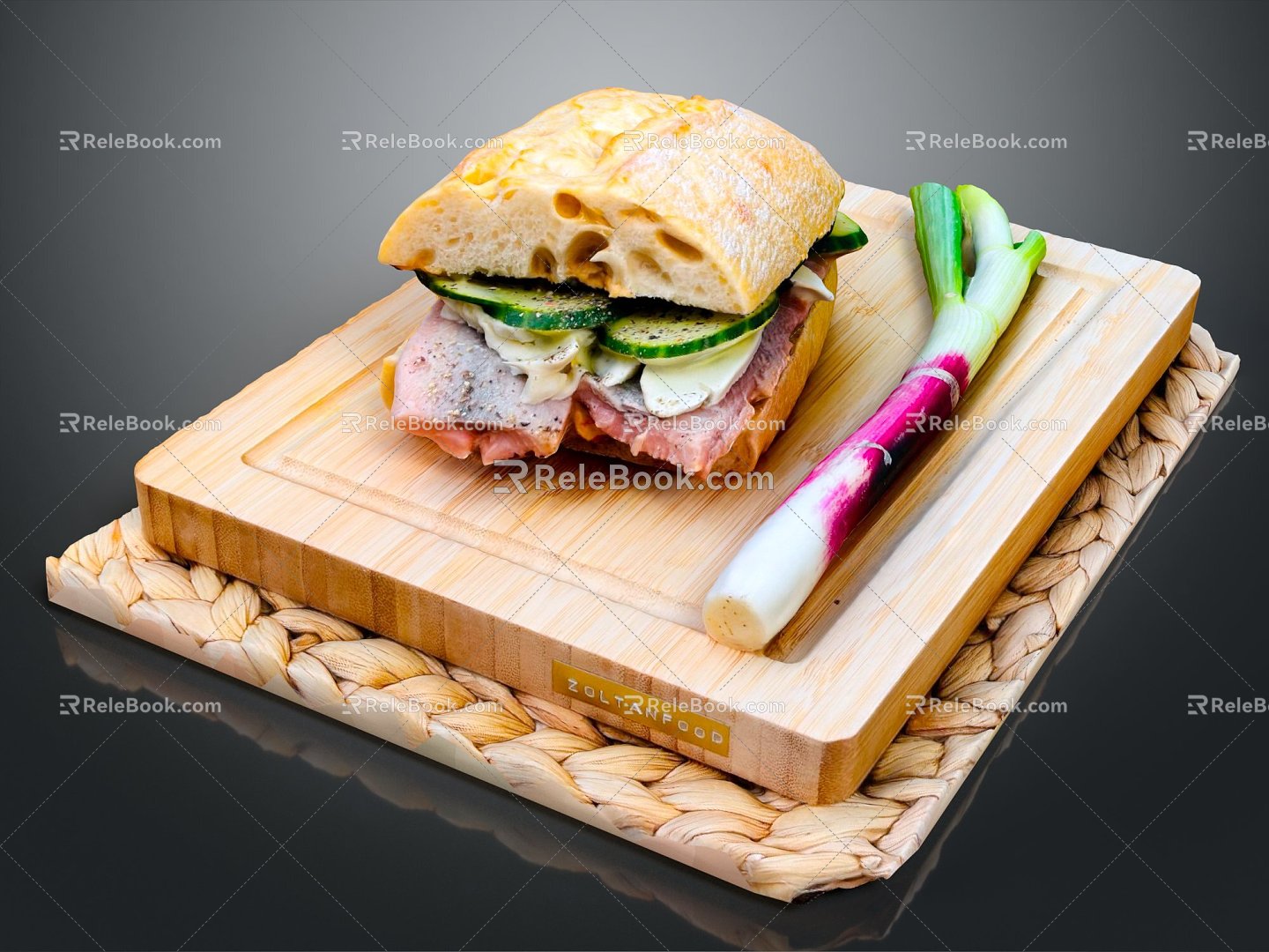 Modern Sandwich Egg Sandwich Goldfish Sandwich Strawberry Sandwich 3d model