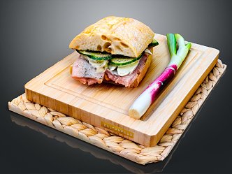 Modern Sandwich Egg Sandwich Goldfish Sandwich Strawberry Sandwich 3d model