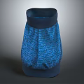 Modern Blue Knit Socks With Textured Pattern And Dark Trim Design
