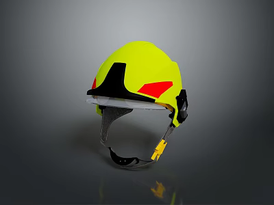 High Quality Yellow Weapon With Red Black Accents And Adjustable Straps Design 3d model