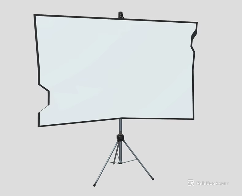High Quality Commercial Projection Screen With Tripod Stand For Business Presentations 3d model 