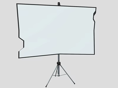 High Quality Commercial Projection Screen With Tripod Stand For Business Presentations 3d model