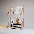 Modern Wall Shelf Bookshelf 3d model