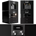 Modern Black Built in Ovens as Stylish Kitchen Appliances with Glass Doors