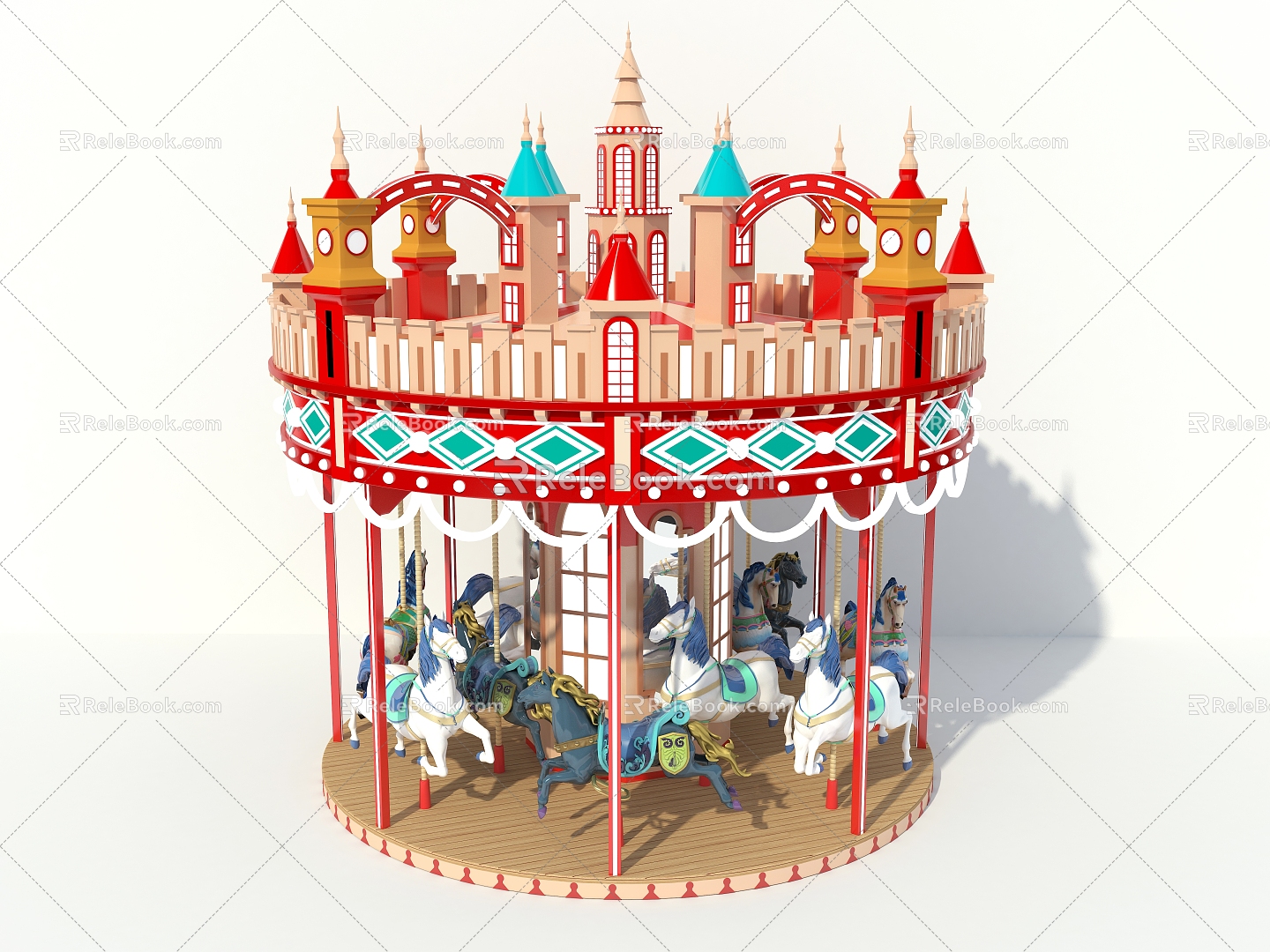 Carousel carousel carousel ride 3d model