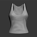 White Tank Top with Black Straps Fitted Design for Casual Everyday Wear