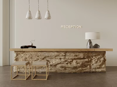 023 front desk, front desk, reception desk, bar counter 3d model