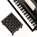Musical Instruments And Art Supplies Featuring Black Grand Piano With Bench And Music Sheet