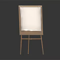 Wooden Easel Furniture With White Drawing Board And Tripod Stand
