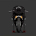 Modern Sleek Black Motorcycle With Carbon Fiber Panels And Shiny Reflective Surface Design