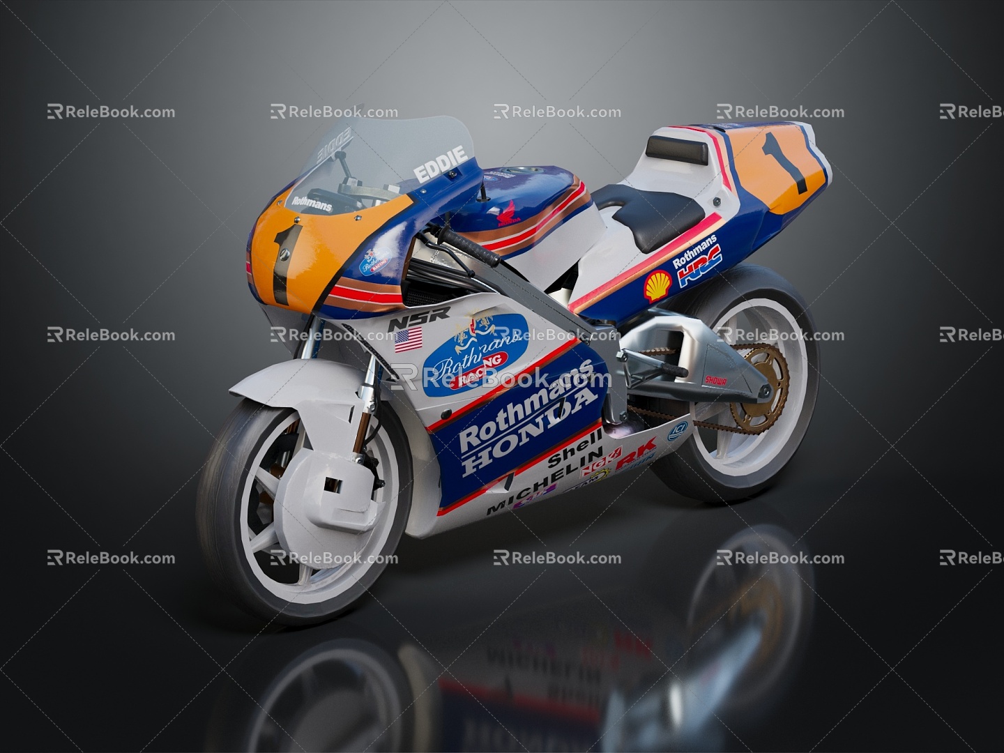 Honda Motorcycle Hyundai Motorcycle 3d model