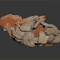 Cave Interior Design With Rock Walls Metal Ladder And Earthen Floor