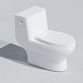 Modern White Ceramic Toilet with Sleek Design for Contemporary Bathroom