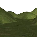 Serene Park Landscape With Rolling Green Hills And Lush Grassland View