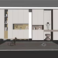 Modern Partition Shoe Cabinet Entrance Cabinet 3d model