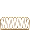 Elegant Rattan Bed Frame Design With Modern Headboard And Footboard