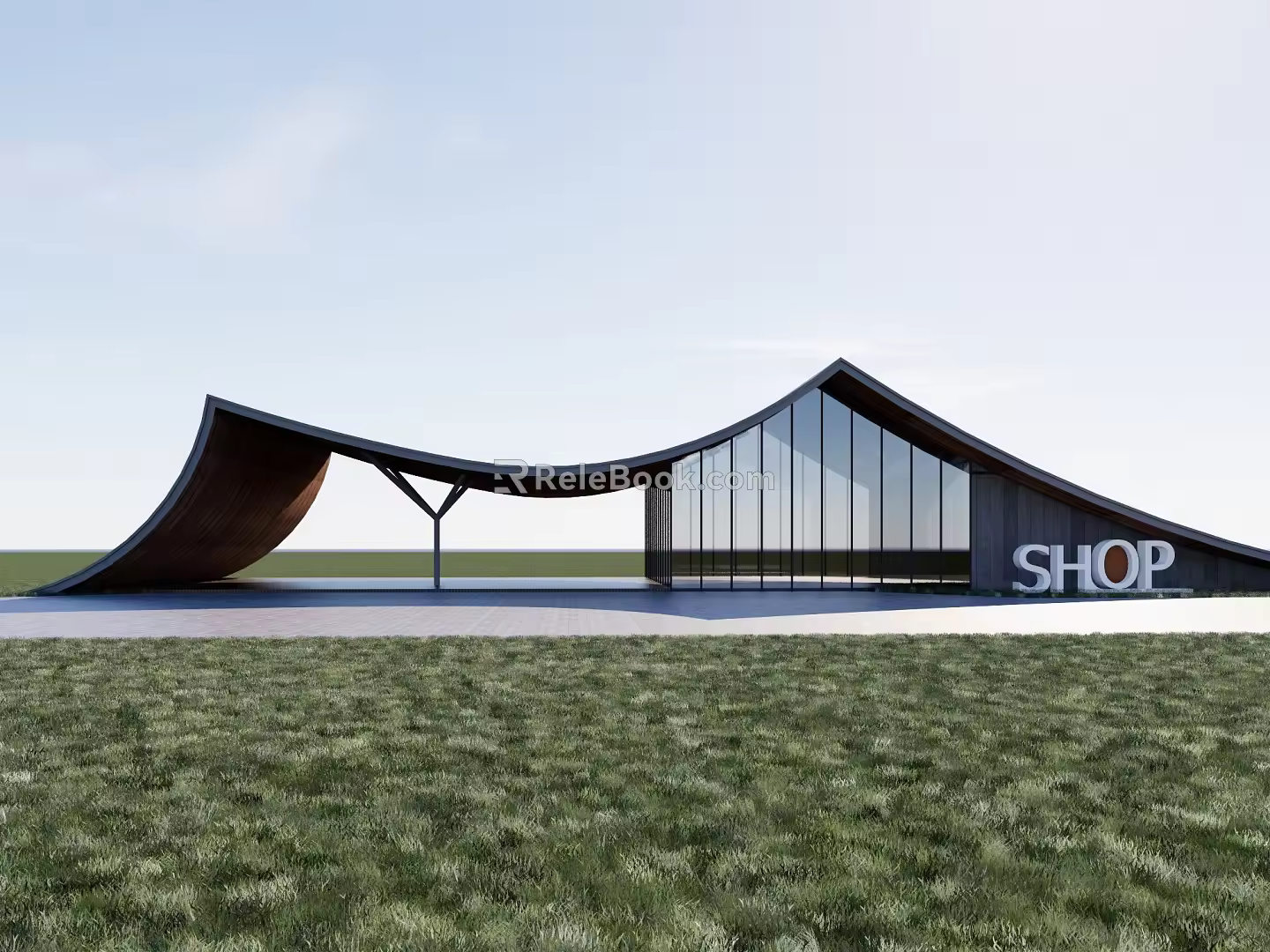 Modern Station Park Station Ecological Station Public Toilet Landscape Architecture Interesting Ramp Park Commissary 3d model