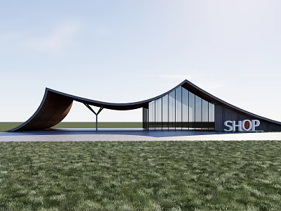 Modern Station Park Station Ecological Station Public Toilet Landscape Architecture Interesting Ramp Park Commissary 3d model