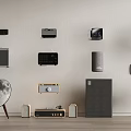 Stylish Audio Speakers Collection Featuring Wall Mounted Radios Smart Speakers And Turntable