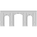 Elegant White Door Arches With Decorative Panel Details For Home Interior 3d model