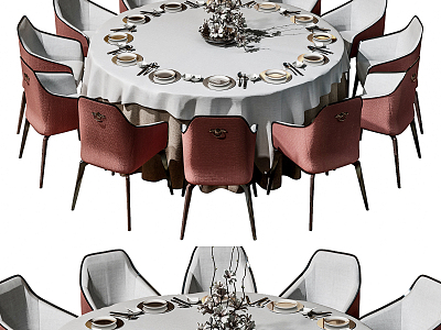 New Chinese Dining Table and Chair Combination Dining Table and Chair model