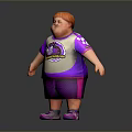 Man With Red Hair Wearing Purple And White T Shirt Purple Shorts And Purple Shoes