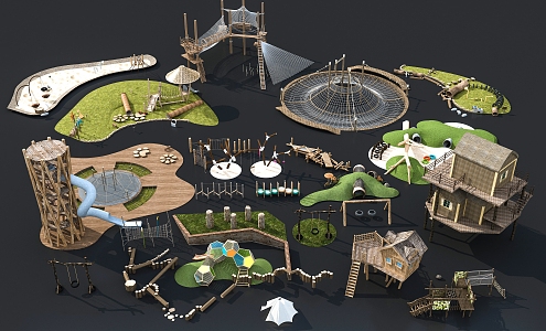 Ecological amusement facilities 3d model